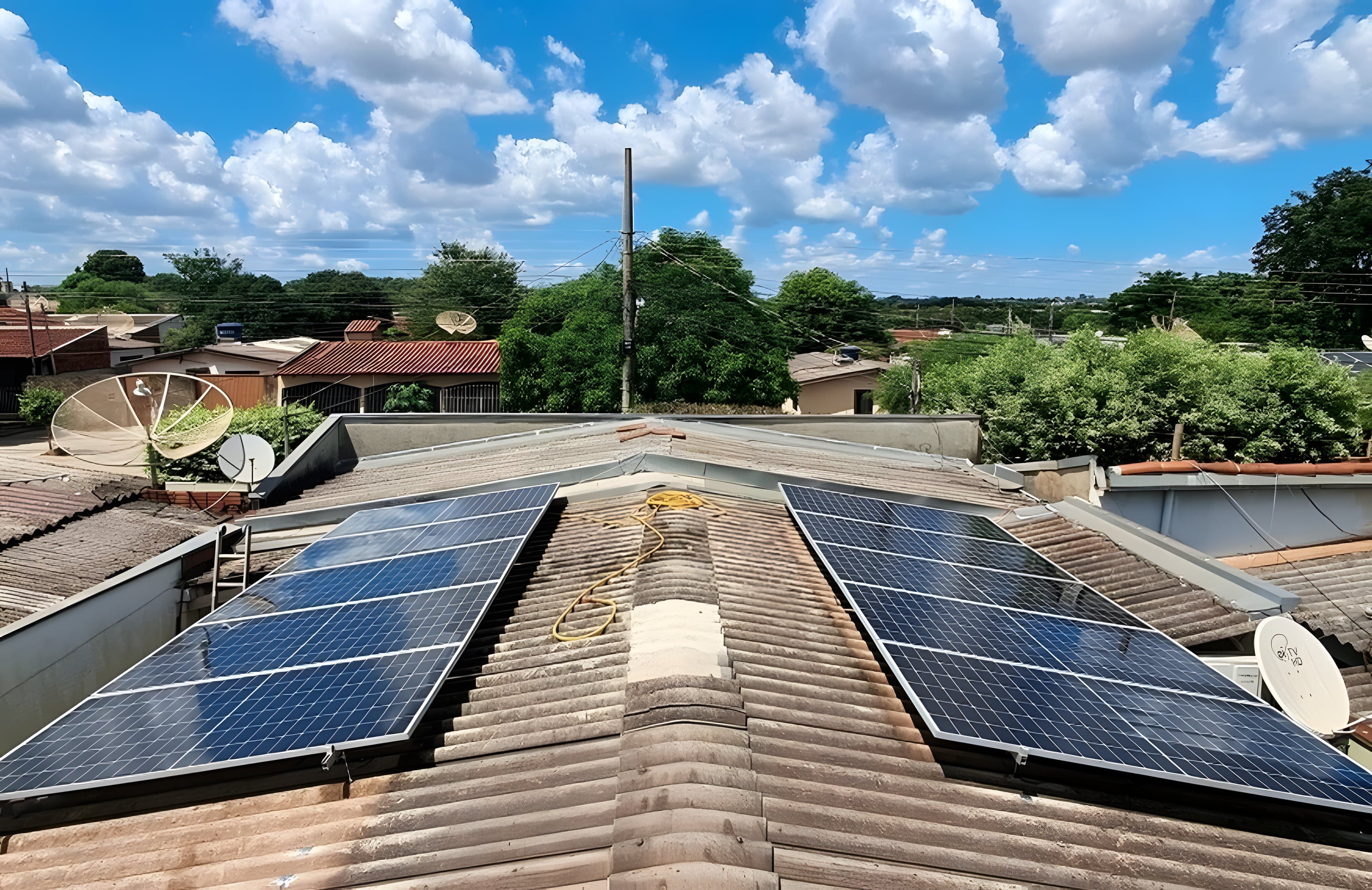 Sistema de 6,2 kWp instalado pela MAB em Dourados